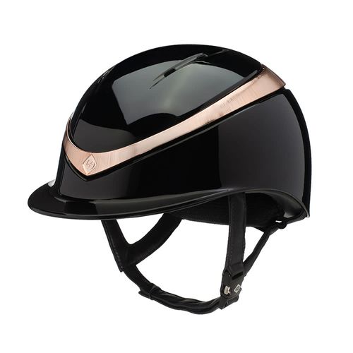 Charles Owen Halo Helmet - Black/Rose Gold Gloss