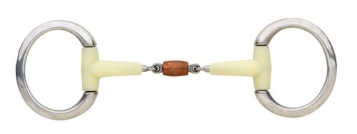 Happy Mouth Bits Contour Double Jointed Copper Roller Flat Eggbutt