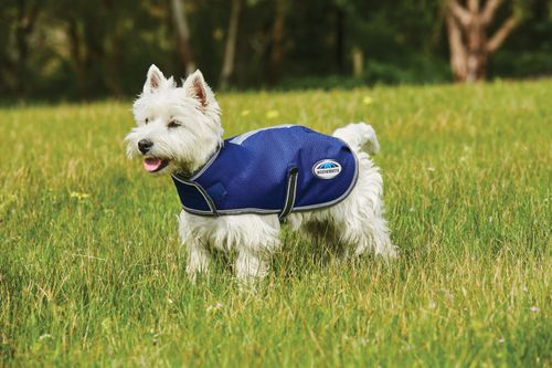 Weatherbeeta Comfitec Premier Free Parka Dog Coat - Dark Blue/Grey/White