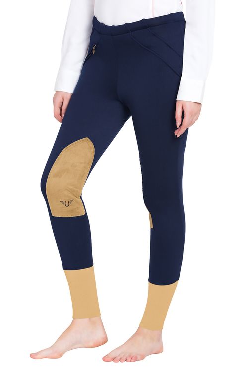 TuffRider Women's Unifleece Pull-On Winter Breeches - Navy