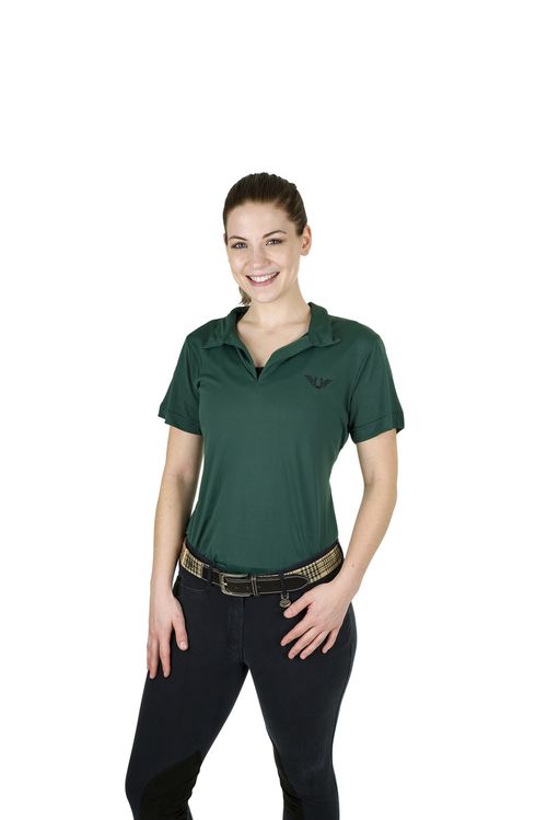 TuffRider Women's Taylor Short Sleeve Polo - Hunter