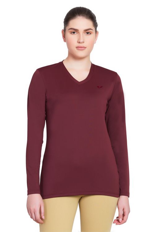 TuffRider Women's Taylor Long Sleeve T-Shirt - Wine