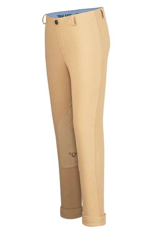 TuffRider Kids' Ribb Lowrise Pull-On Jodhpurs - Light Tan