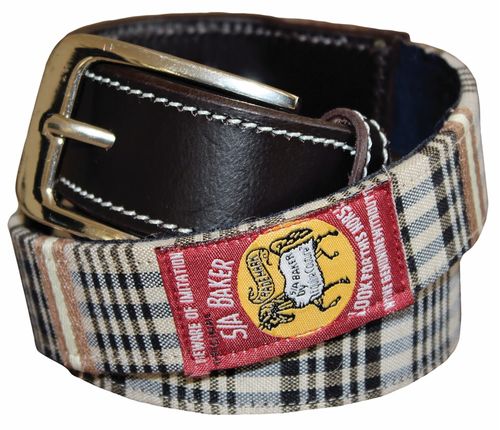 5/A Baker Women's Classic Plaid Belt - Brown/Plaid