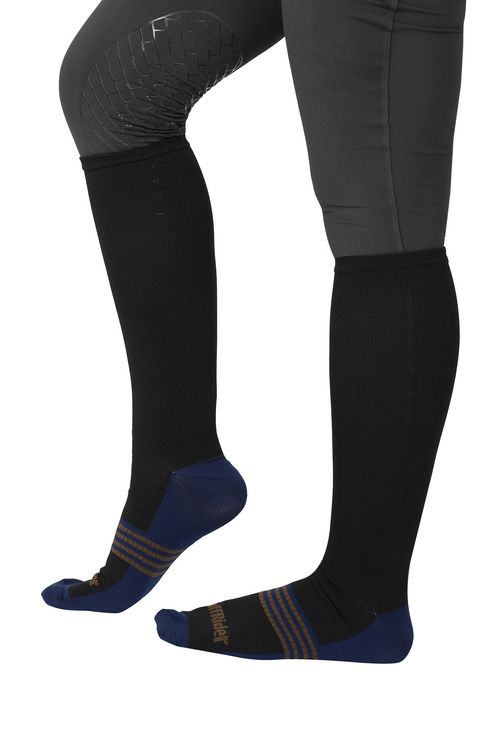 TuffRider Compression Riding Socks - Black/Navy