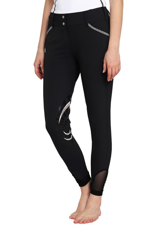 Equine Couture Women's Malta Knee Patch Breeches - Black