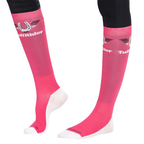 TuffRider Women's Coolmax Knee High Boot Socks - Hot Pink