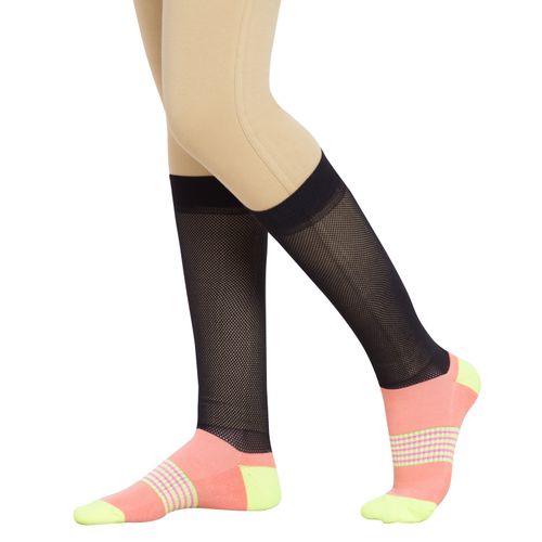 TuffRider Equicool Ventilated Riding Socks - Coral