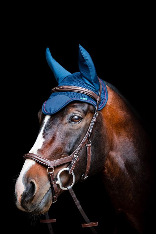 Rambo Ear Net - Navy/Burgundy
