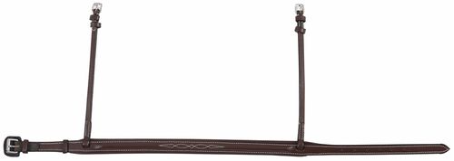 Henri de Rivel Pro Wide Padded Raised Fancy Stitched Noseband For Mono Crown Bridle - Australian Nut