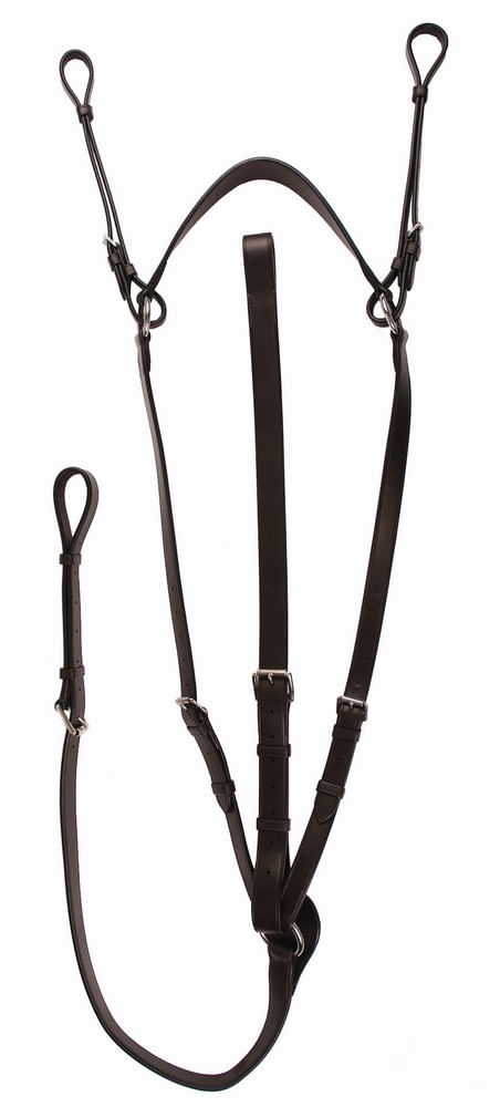 Henri de Rivel Advantage Flat Breastplate Martingale w/Standing Attachment - Havana
