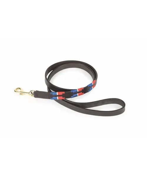 Digby & Fox Drover Polo Dog Lead - Navy/Red