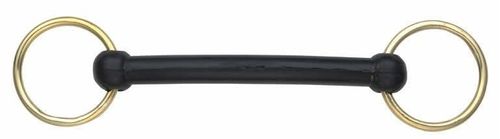 Shires Rubber Covered Overcheck Bradoon - Black