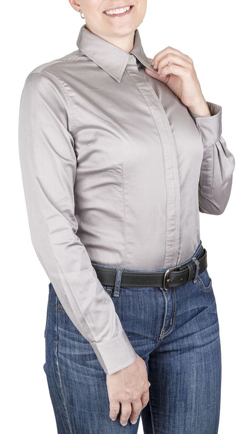 TuffRider Women's Americana Western Shirt - Grey