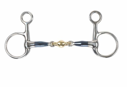 Shires Blue Sweet Iron Hanging Cheek Bit w/Lozenge