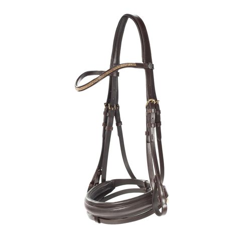 Horze Lester Dressage Snaffle Bridle w/reins - Black