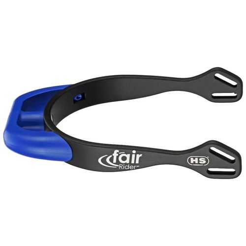 Herm Sprenger 20mm Flat Neck Fairrider Spurs - Black Aluminum/Blue