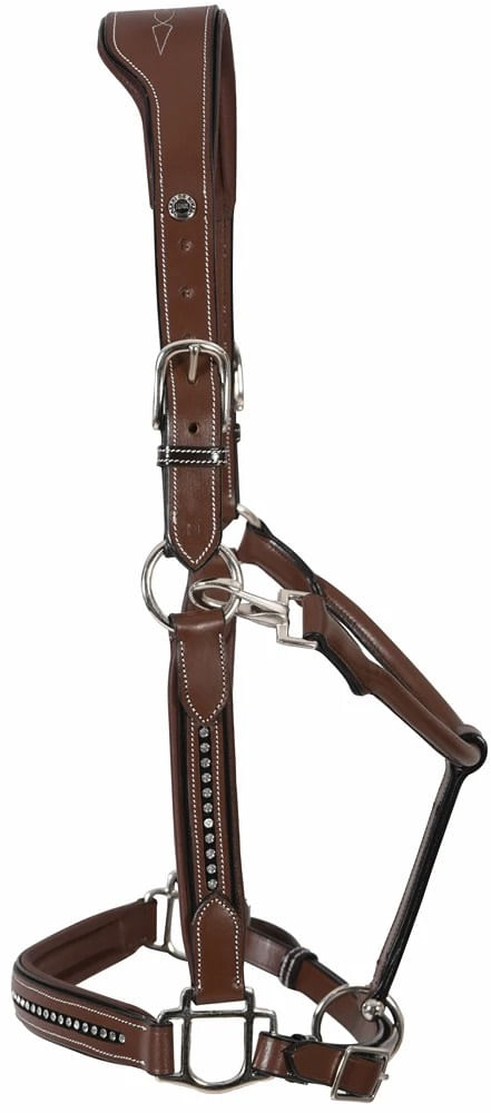 Henri de Rivel Padded Crystal Halter - Australian Nut