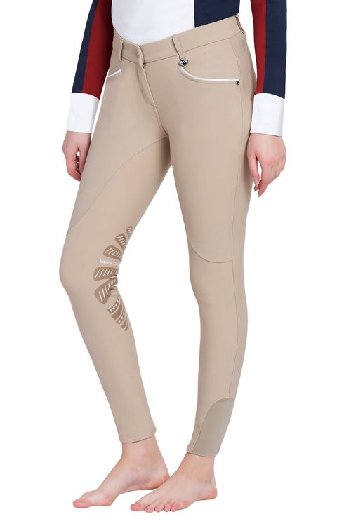Equine Couture Women's Lille Knee Patch Breeches - Sea Sand