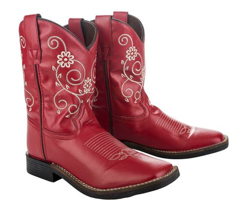 TuffRider Kids' Youth Fire Floral Western Boots - Red
