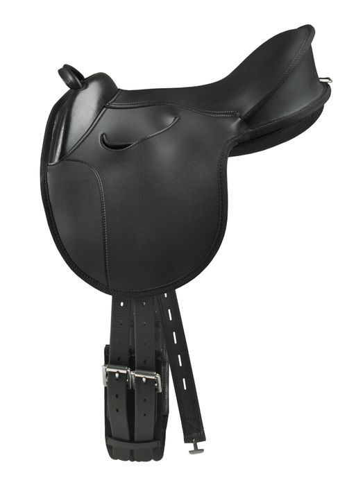 Camelot Synthetic Leadline Saddle - Black