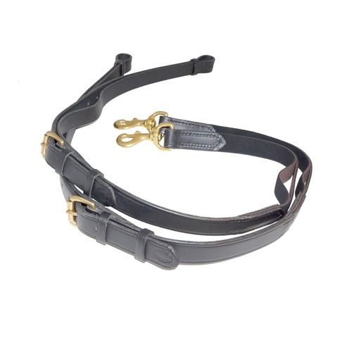 Nunn Finer Leather w/Elastic Side Rein - Black