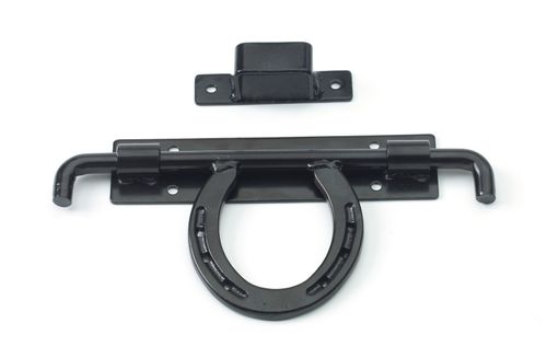 Equi-Essentials Horseshoe Gate Latch - Black