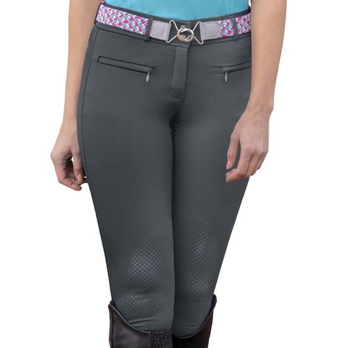 Ovation Women's Signature Knee Patch Breeches - Grey