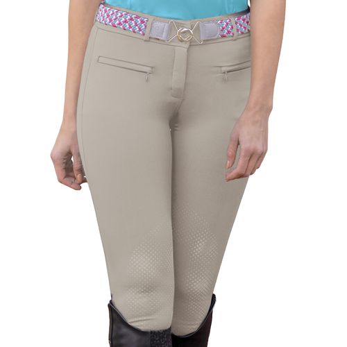 Ovation Women's Signature Knee Patch Breeches - Tan