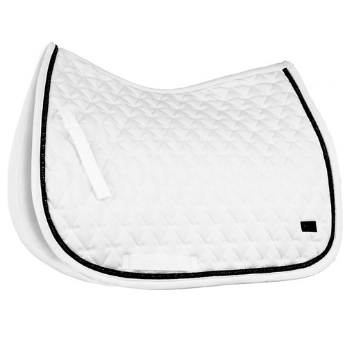 Horze Noir All Purpose Saddle Pad w/Pearls - White