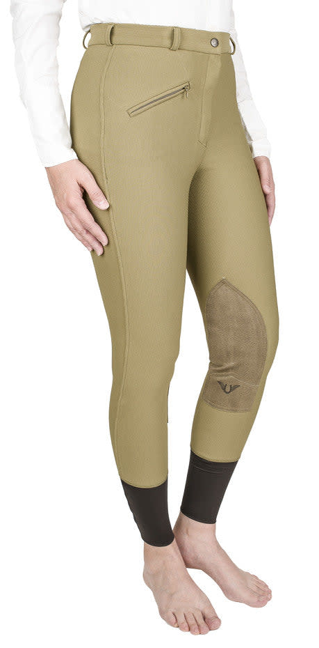 TuffRider Women's Ribb Knee Patch Breeches - Sage