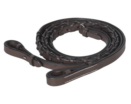 Henri de Rivel Advantage Flat Laced Reins - Havana