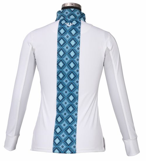 TuffRider Women's Artemis EquiCool Riding Sport Shirt - White/Print
