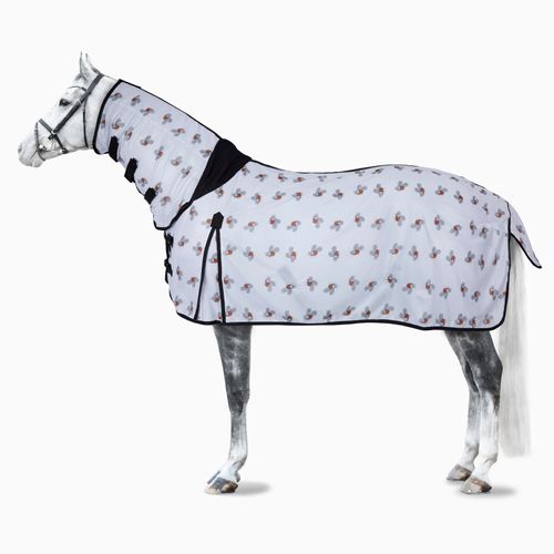 Horze Defender Combo Fly Sheet - White/Fly Print