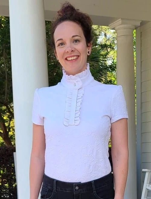 FITS Women's Ruffles II Show Shirt - White