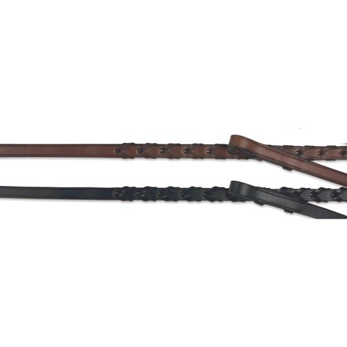 Passport 5/8" Laced Reins - Mahogany