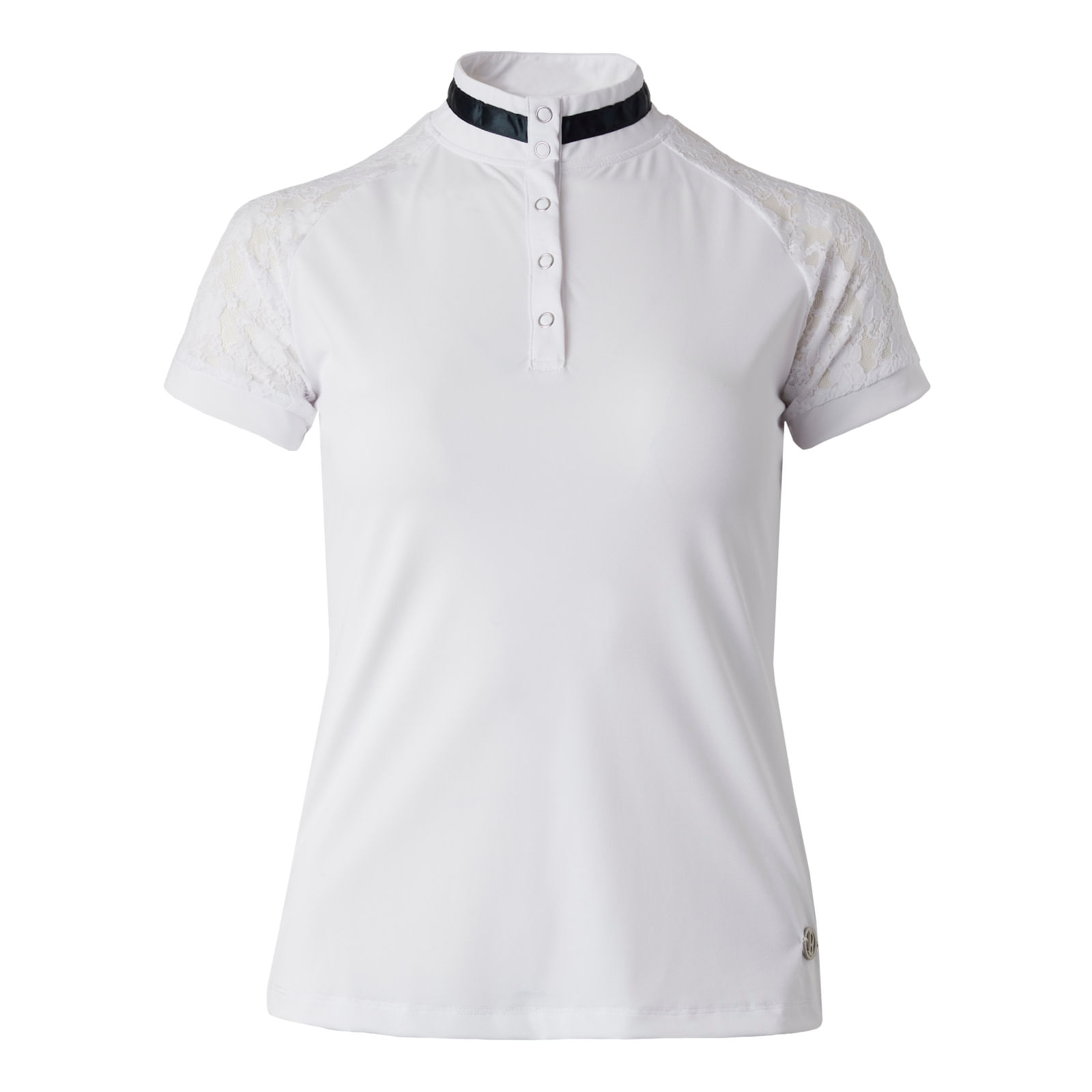 B Vertigo Women's Lauren Lace Short Sleeve Show Shirt - White - B ...
