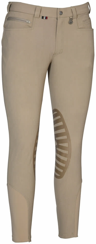 TuffRider Men's Sawyer Silicone Knee Patch Breeches - Safari