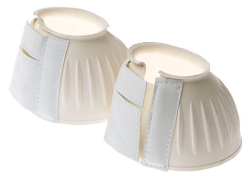 Roma Double Tape Ribbed Bell Boots - White
