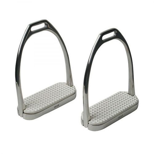 Korsteel Knife Edge 1 Way Swivel Stirrup Irons - Stainless Steel