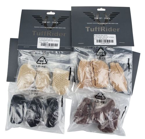 TuffRider Hair Net 3 Pack - Blonde
