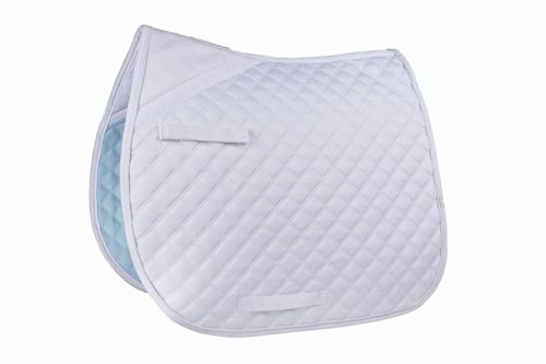 Lettia CoolMax ProSeries Dressage Pad - White/White Piping/White Trim