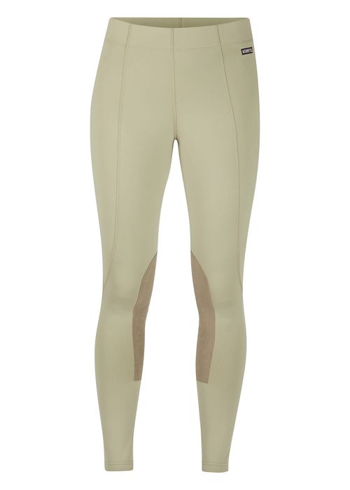 Kerrits Women's Flow Rise Knee Patch Performance Tights - Tan