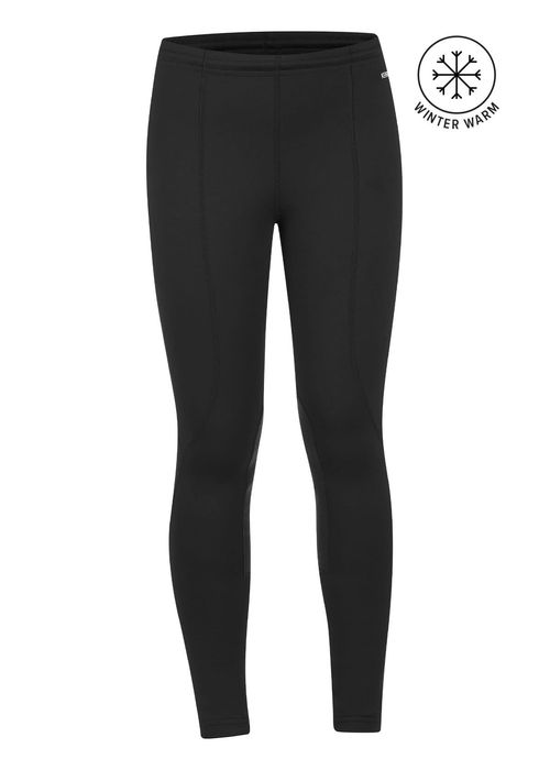 Kerrits Kids' Fleece Lite II Knee Patch Tights - Black Solid