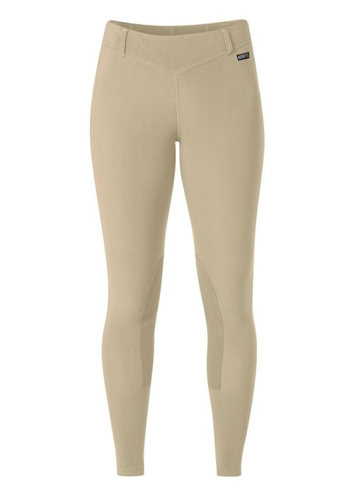 Kerrits Women's Microcord Knee Patch Tights - Tan