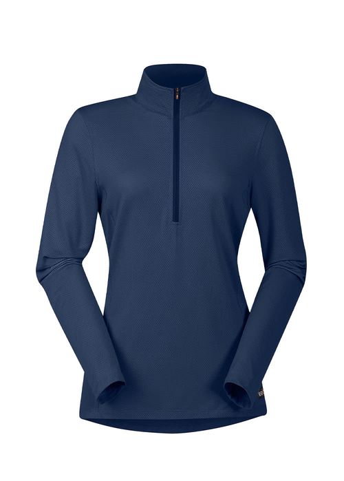 Kerrits Women's Ice Fil Lite Long Sleeve Shirt Solid - Navy