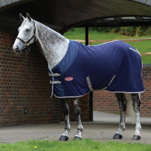 Weatherbeeta Anti-Static Fleece Cooler Standard Neck - Navy/Silver/Red