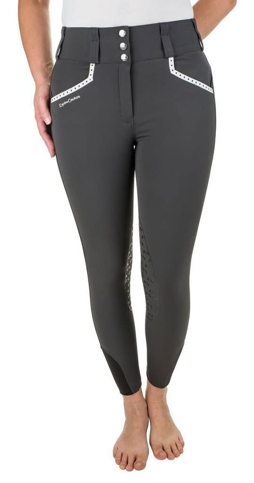 Equine Couture Women's Nicole Knee Patch Breeches - Charcoal