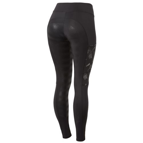 Horze Women's Luminox Tights w/Reflective Print - Black