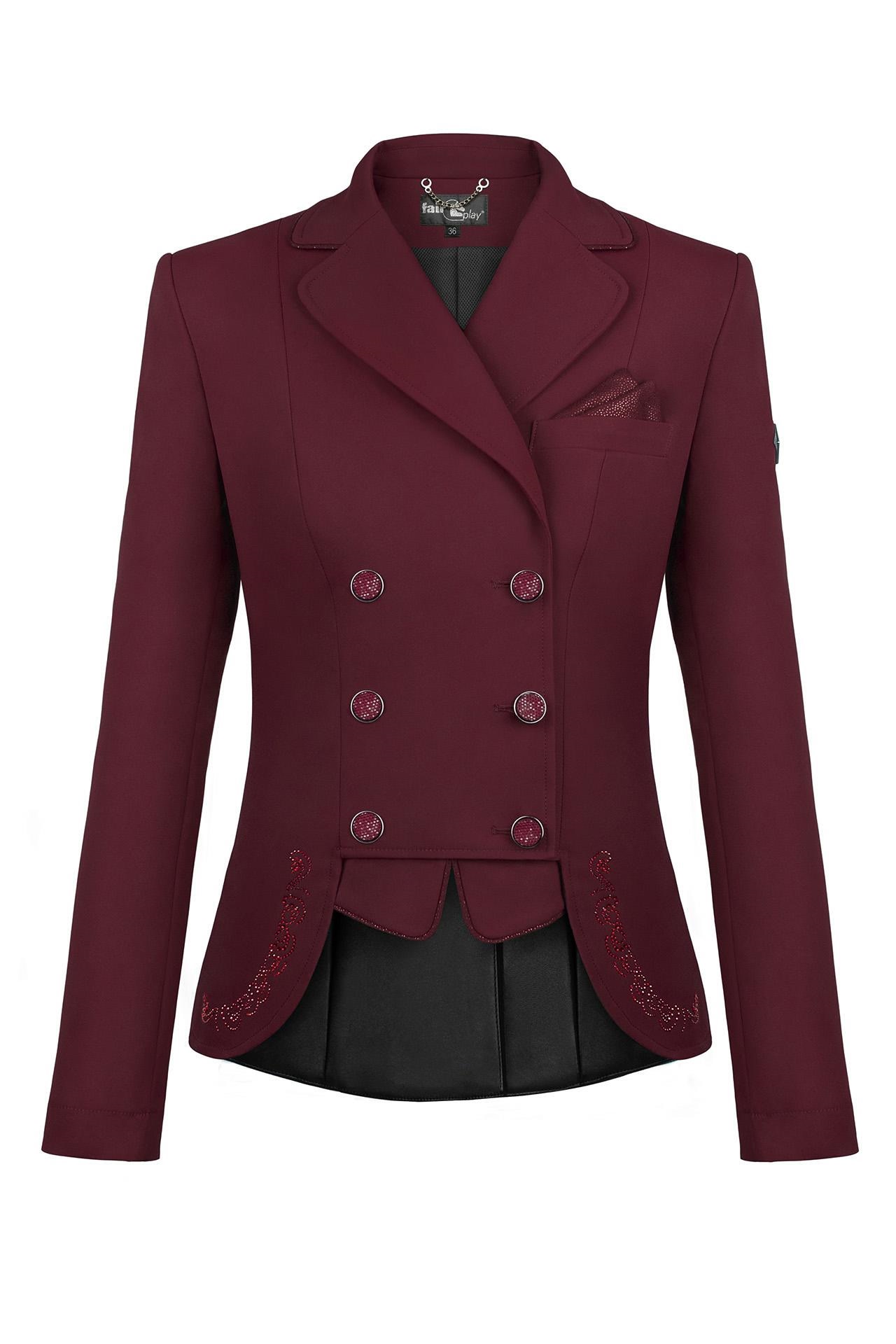 Fair Play Women's Lexim Dressage Short Tailcoat - Burgundy